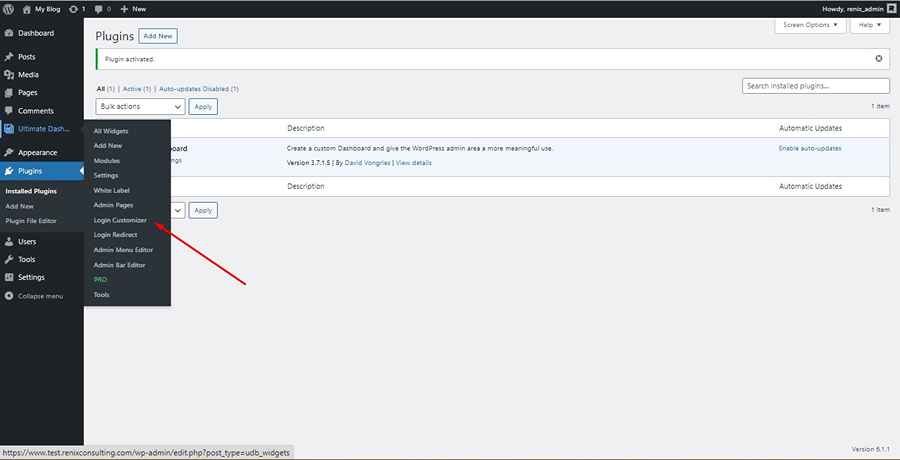 Screenshot of Ultimate Dashboard Login Customizer