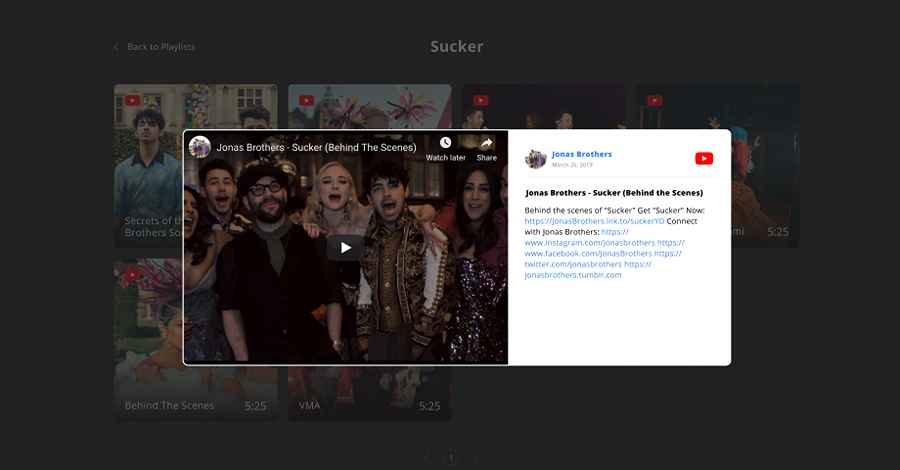 Webpage video