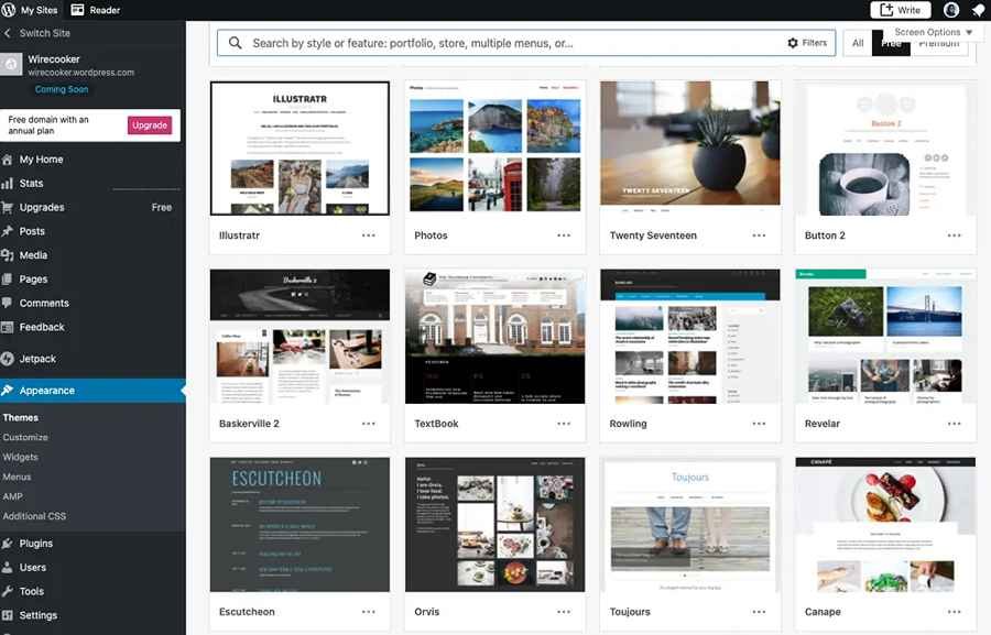 WordPress.com website builder